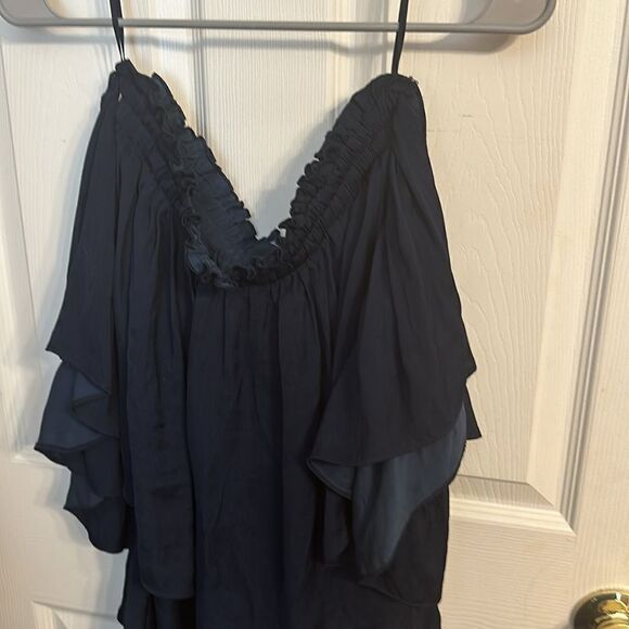 Bec&Bridge ruffle off the shoulder romper NWOT Size 8 - Picture 2 of 5